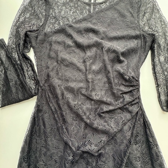 BCBGeneration Women's Shirred Body-con long sleeve Dress, Black, 0 NWT - Picture 10 of 12